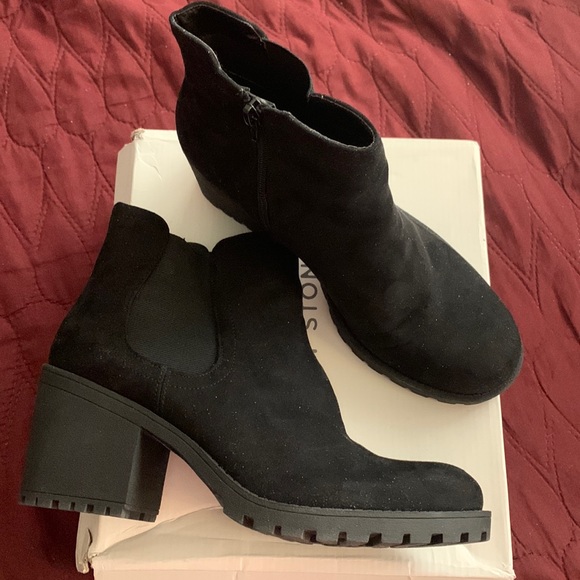 Sun + Stone Women's Kandy Booties Black Size 10 M